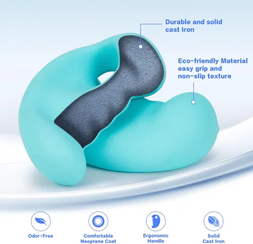 Miniatura 3 de HXD-ERGO Juego de mancuernas ergonómicas para mujeres, pesas de mano para mujeres, para pilates, yoga, correr, entrenamiento de fuerza 4 libras
