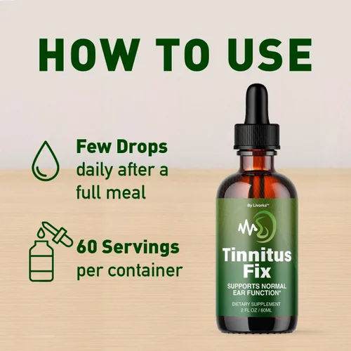 Miniatura 3 de TinnitusFix Drops - Oficial TinnitusFix Advanced Liquid Hearing Support Drop, suplemento totalmente natural Vitaminas para oído y audición