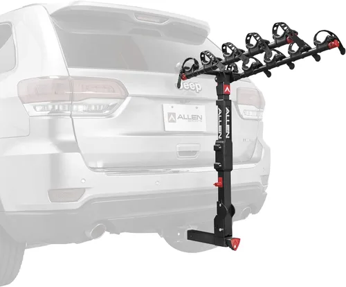 Miniatura 2 de Allen Sports Premier - Portabicicletas de liberación rápida para 5 bicicletas para enganche de 2 pulgadas, modelo QR555 y adaptador de barra