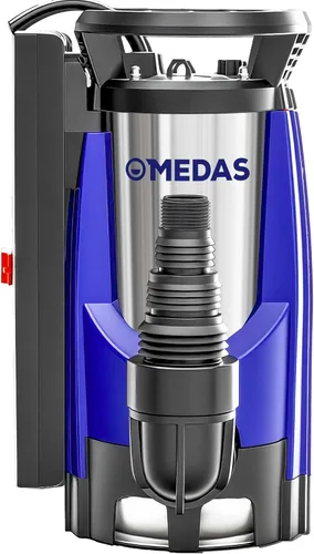 Miniatura 8 de MEDAS Bomba sumergible automática de 1/3 HP 2450 GPH, encendido/apagado automático con sensor inteligente, drena a 0.04 pulgadas, bomba de agua