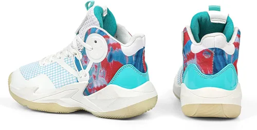 Miniatura 3 de DeoGinus Zapatos de baloncesto para niños, con amortiguación de aire, para niñas, zapatos de entrenamiento escolar, antideslizantes, para deportes