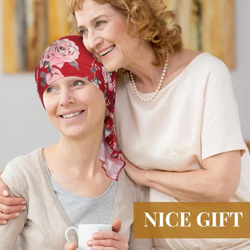 Miniatura 6 de Geyoga 6 unidades de bufanda para la cabeza para mujer, bufandas preatadas, gorros, gorros, con estampado elástico, para dormir, turbante, bufanda