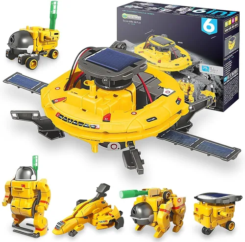 Miniatura 6 de Proyectos STEM para niños de 8 a 12 años Kit de robot solar 6-en-1 Juguetes espaciales para niño niña de 10 años Regalo Juguetes Kits de ciencia Azul