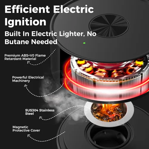 Miniatura 9 de Kit de Ahumador Eléctrico para Whisky Smokpub con Encendido Integrado, Sin Necesidad de Butano, Kit de Ahumador de Cócteles Recargable con 6