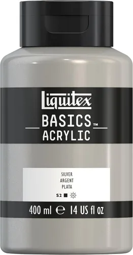Miniatura 118 de Liquitex BASICS Pintura Acrílica, Botella de 400ml (13.5 oz), Blanco Titanio Titanio Blanco