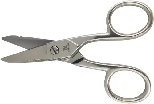 Miniatura 2 de Zeluga 12-228 Tijera de electricista de acero inoxidable resistente de 5 pulgadas