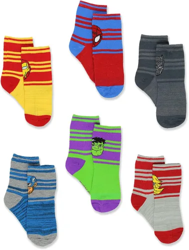 Miniatura 2 de Super Hero Adventures Spider-Man - Calcetines para niños pequeños, paquete de 6