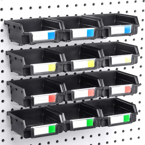 Papeleras de Pegboard – tamaños 3.5", 5", o 7" Negro