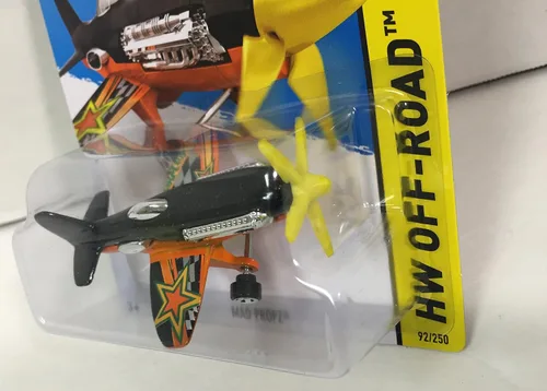 Miniatura 3 de Hot Wheels 2015 HW Off-Road Mad Propz (Aeroplano) 92/250, Negro y Naranja