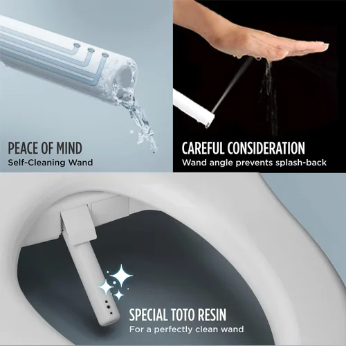 Miniatura 4 de TOTO® WASHLET® KC2 Asiento electrónico para bidé con asiento calefactado y tapa de cierre suave, redondo, blanco algodón - SW3023#01