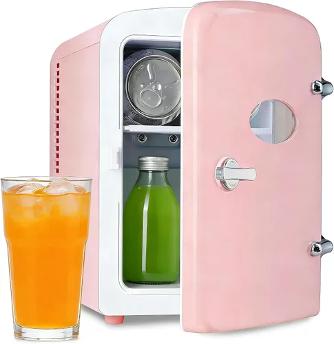 Miniatura 9 de HealSmart Mini refrigerador portátil, refrigeradores compactos enfriadores y calentadores de 4 litros 6 latas, con ventana de observación, 100%