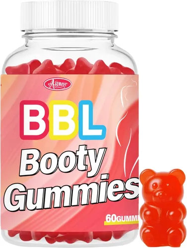 Gomitas BBL de 60 unidades para crecimiento de glúteos y caderas más grandes, extractos de hierbas para mujeres, glúteos naturales con curvas,