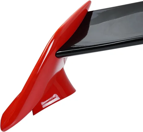 Miniatura 8 de Compatible con Honda Civic Hatchback 2016 2017 2018 2019 2020 2021 2 tonos rojo negro tipo R estilo alerón necesita montaje simple