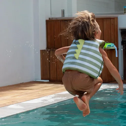 Miniatura 4 de SUNNYLiFE Chaleco de natación - Fabricado con neopreno más una cremallera frontal segura y desarrolla confianza en el agua. Chaleco de natación