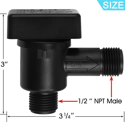 Miniatura 5 de Válvula de Retención Disyuntor de Vacío para RV, Válvula de Retención de Descarga de Tanque Negro para Caravana RV, Reemplaza el Disyuntor de Vacío