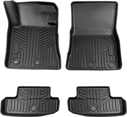 Miniatura 8 de TripleAliners 3 piezas de alfombrillas para piso ajustadas para Ford Mustang 2024 2025 delanteras traseras juego completo protección total 1ª y 2ª