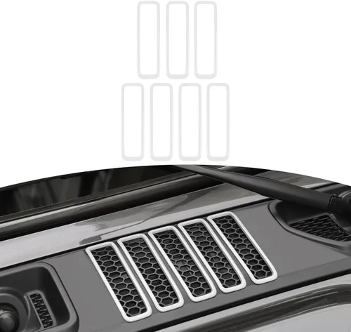 Miniatura 14 de RT-TCZ para Rejilla de Capó de Capó de Jeep JL para Jeep Wrangler JL JLU 2018-Actual para Gladiator JT 2020-Actual Accesorios Exteriores de Fibra