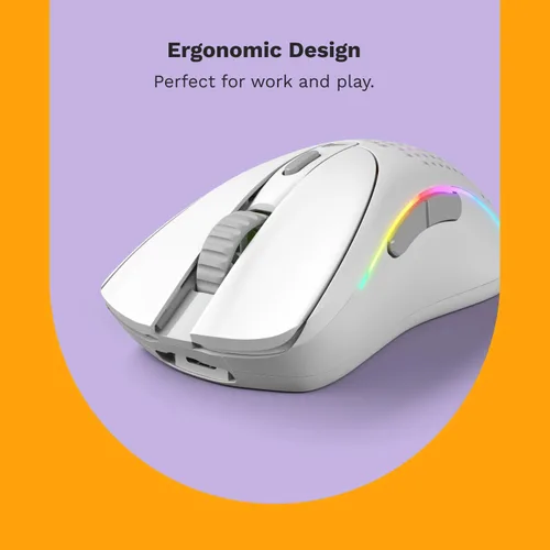 Miniatura 2 de Glorious Gaming - Mouse ergonómico inalámbrico modelo D 2, superligero 2.33 oz, hasta 210 horas de duración de la batería, sensor óptico de 26 K, 6