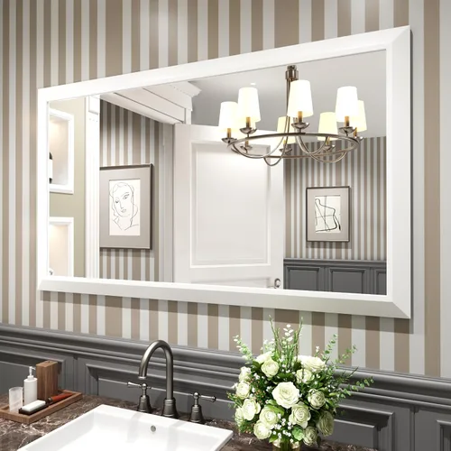 Miniatura 36 de Amorho Espejo de Baño Negro, Espejos de Pared de 24x30 Pulgadas con Marco de Metal Grueso para Sobre el Fregadero, Dormitorio, Sala de Estar