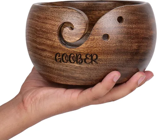 Miniatura 8 de Cuenco Personalizado de Madera de Palisandro para Almacenar Hilo, Soporte y Dispensador de Cuenco para Hilo Sin Enredos, Perfecto Cuenco Grande