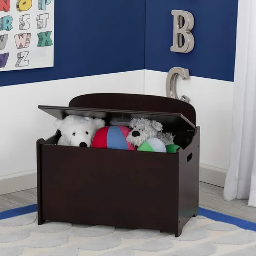 Miniatura 3 de Delta Children MySize - Escritorio con silla con compartimento de almacenamiento + caja de juguetes MySize Deluxe, chocolate oscuro (paquete)
