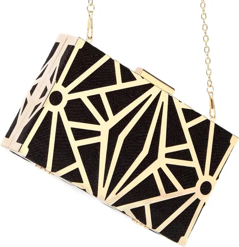 Miniatura 4 de CARIEDO Bolso de noche para mujer elegante bolso de mano de terciopelo exquisito metal hueco bolsos de graduación boda fiesta