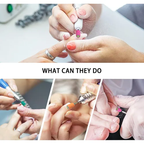 Miniatura 6 de Bandas de lijado para taladro de uñas, piezas de lijado para taladro de uñas KOYOPEPI 210 piezas, bandas de lijado de grano grueso y fino