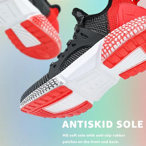 Miniatura 5 de WETIKE - Zapatos de malla para niños, ligeros, de correr, con talón abierto
