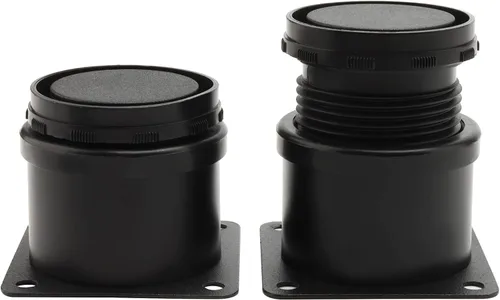 Miniatura 4 de ZOENHOU - Paquete de 12 patas ajustables para muebles de 2 a 2.4 pulgadas de altura, patas de metal de acero inoxidable negro, pies de nivelación