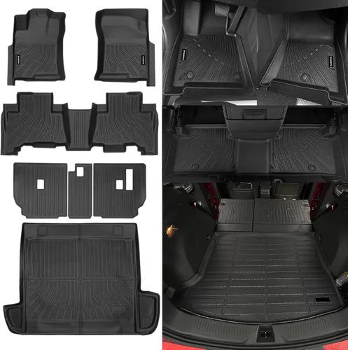 Miniatura 20 de Alfombrillas de piso Naibeve para Ford Edge 2015 2016 2017 2018 2019 2020 2021 2022 2023 2024 2025 - Ajuste personalizado para todo clima