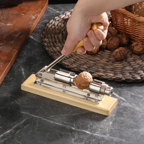 Miniatura 7 de New Star Foodservice 28003 Galleta de nuez de nuez de pecana resistente, base niquelada de acero/madera