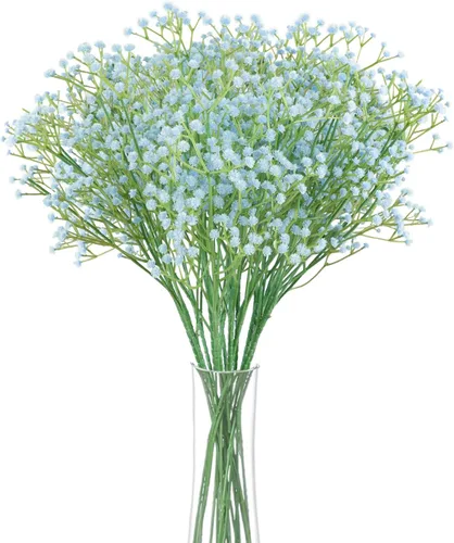 Miniatura 30 de N&T NIETING - Ramo de 10 flores artificiales de aliento de bebé, gypsophila falsa, toque real, arreglo de flores artificiales para bodas, fiestas