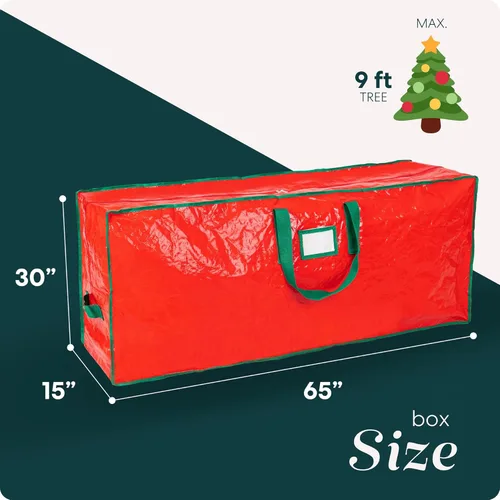 Miniatura 3 de Bolsa de almacenamiento para árbol artificial de Navidad, de gran capacidad Rojo