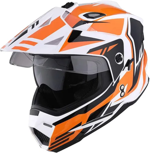 Miniatura 11 de 1Storm Dual Sport Motocross Off Road Casco de cara completa con visera doble: HF802