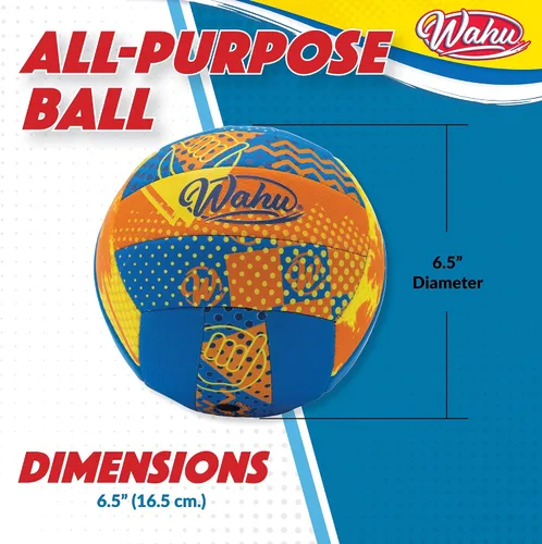 Miniatura 7 de Wahu 100% Waterproof All-Purpose Pool Ball for Beach Volleyball, Soccer, and More, 6.5" Round Water Ball for Beach and Pool Sports Games Naranja