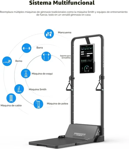 Miniatura 7 de Speediance Gym Monster Smart Home Gym, máquina de entrenamiento de fuerza multifuncional, estación de entrenamiento de jaula de potencia Smith
