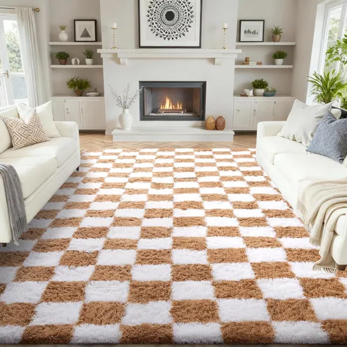 Miniatura 168 de Ophanie Alfombra Verde de Césped, Alfombras de Área para Dormitorio, Alfombra Shag Esponjosa de 4x6 pies, Suave Peluda Afelpada Linda para Niños 7