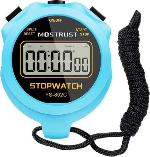 Miniatura 8 de Digital Simple Stopwatch, 1/30 Lap Basic Stopwatch, No Bells, No Clock, No Alarm, Silent, Child Friendly, ON/Off for Swimming Coaches Kids