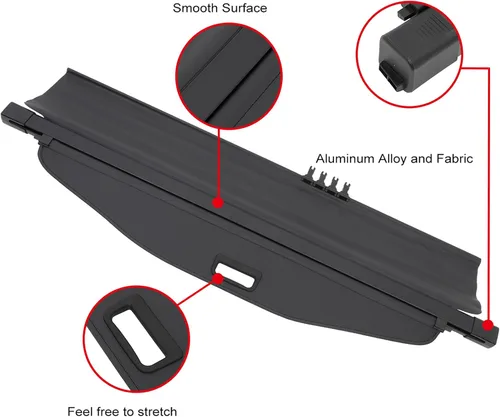 Miniatura 6 de Cubierta de carga para maletero para 2010-2017 para Chevrolet Equinox 2.4L retráctil cubierta de carga trasera impermeable