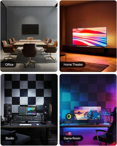 Miniatura 7 de Paneles acústicos para paredes, Panel de absorción de sonido con patrón de ladrillo, adhesivo para pegar y quitar, para techo, puerta, pared