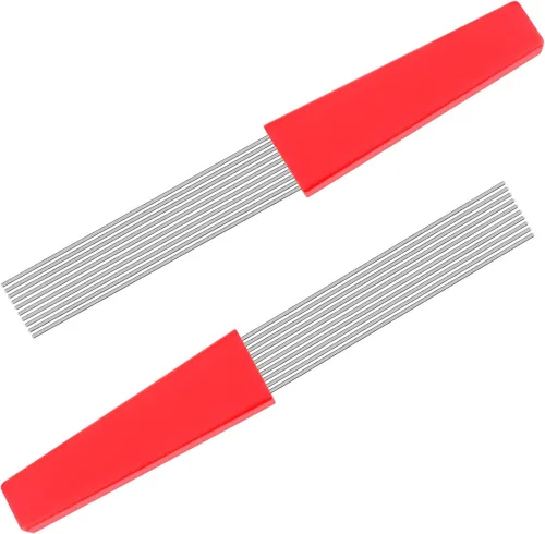 Miniatura 9 de EASTROCK Güiro Rascador de Percusión Latina Rascador de Estilo Peine Profesional, Reemplazo de Rascador para Varios Instrumentos de Percusión, 2 2