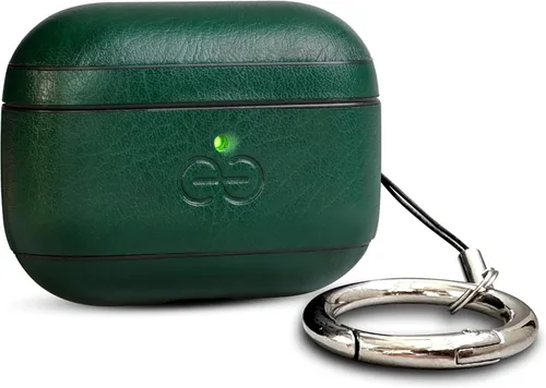 Miniatura 85 de Dreem Om - Funda para estuche con clip para llavero compatible con AirPods 1 y 2, funda de cuero vegano para Airpods para hombres y mujeres, Negro