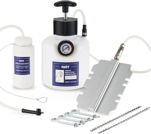 Orion Motor Tech Kit de purga de freno, juego de purga de frenos a presión de 2.5 L con adaptador de 4.25 x 6.75 pulgadas, extractor manual de
