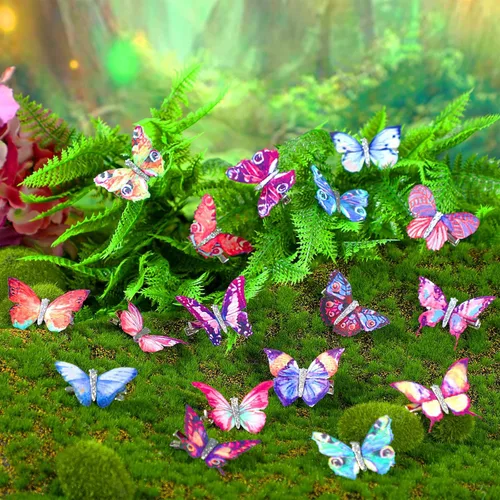 Miniatura 7 de Boao 18 Piezas Pinzas para el Cabello de Mariposa con Purpurina para Niñas Adolescentes Mujeres Accesorios para el Cabello (Estilo Lindo)