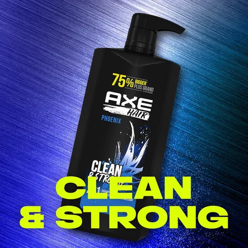 Miniatura 6 de AXE Wash and Care for Clean and Strong Hair Phoenix Champú y acondicionador 2 en 1 menta triturada y romero 100% botella reciclada, 28 onzas