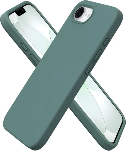 Miniatura 20 de ORNARTO Funda compatible con iPhone 16e de 6.1 pulgadas (2025), silicona líquida de 3 capas cubierta completa de goma de gel suave, funda protectora