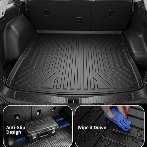 Miniatura 5 de OEDRO Juego de alfombrillas para Jeep Grand Cherokee 2016-2021 / Jeep Grand Cherokee WK 2022, ajuste personalizado negro TPE para todo