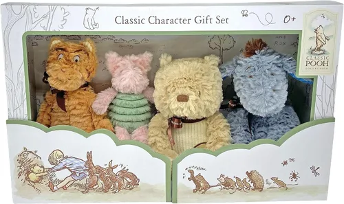 Kids Preferred Disney Baby Winnie the Pooh y amigos - Juego de coleccionistas de 4 piezas de peluches de animales de peluche clásicos