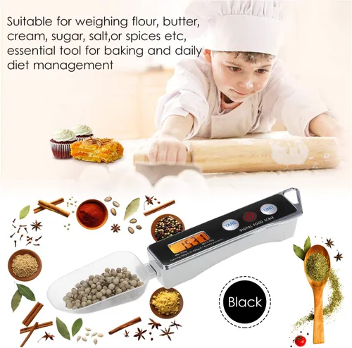 Miniatura 7 de Báscula de cuchara, escala digital de cuchara medidora electrónica, báscula de cuchara de cocina para el hogar, báscula de alimentos con función