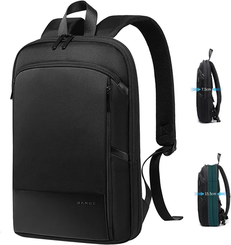 Miniatura 3 de BANGE Mochilas delgadas para laptop de 17.3 pulgadas, mochila de trabajo expandible para hombres y mujeres